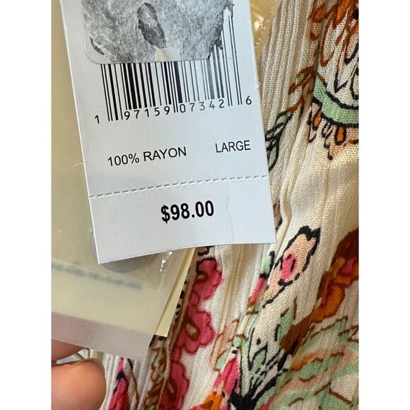 Elan Pink Floral Strapless Printed Maxi Dress Women’s Size Large Boho Vacation - Picture 10 of 10